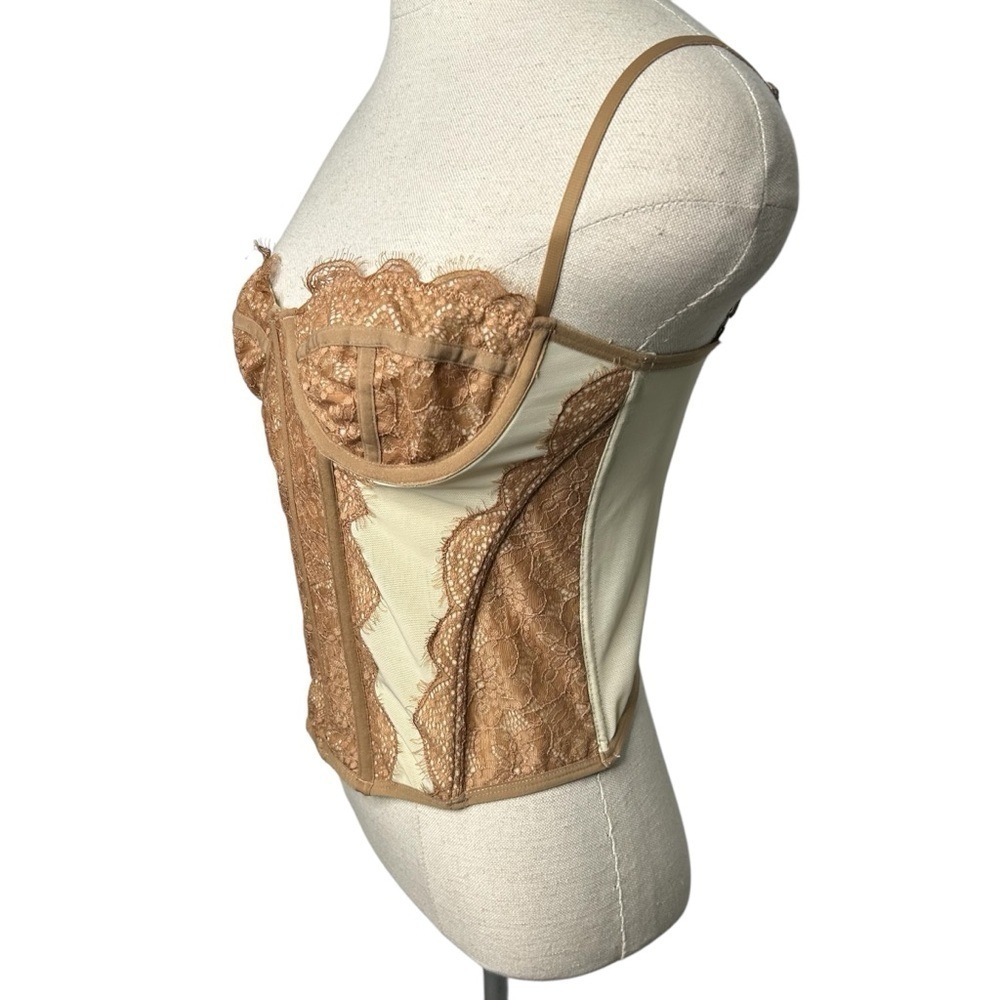 Urban Outfitters Out From Under Modern Love Corset in Neutral Tan Size Large - Picture 5 of 11